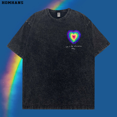 COLDPLAY爱心印花短袖T恤纯棉