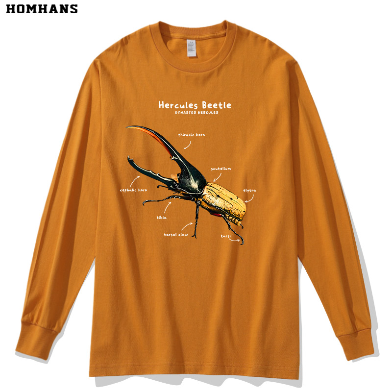 长戟大兜虫长袖T恤重磅纯棉