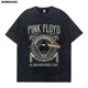 Floyd The 水洗做旧Pink Dark Side Moon乐队周边短袖 T恤