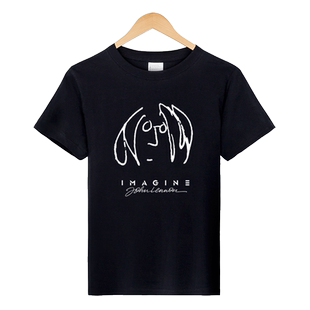 红韩he Beatles披头士甲壳虫乐队T恤 摇滚音乐 约翰列侬 短袖纯棉