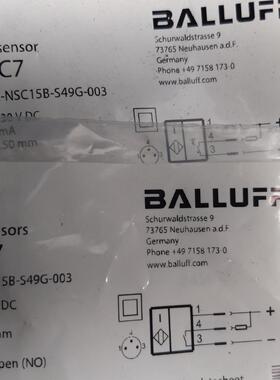 Balluff/巴鲁夫接近开关，BES00C7，全新原装正品(议价商品）