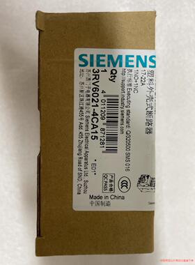 西门子马达断路器     3RV6011-4CA10 3RV议价商品