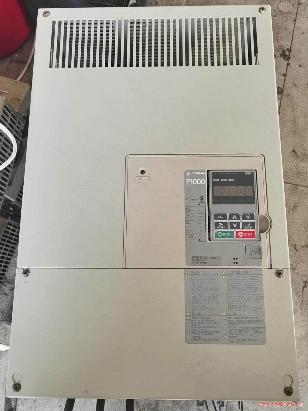安川变频器E1000，75kw，功能包好成色不错(议价商品）
