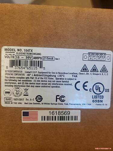 美国红狮red Lion协议转换器104TX 网关控制器(议价商品）