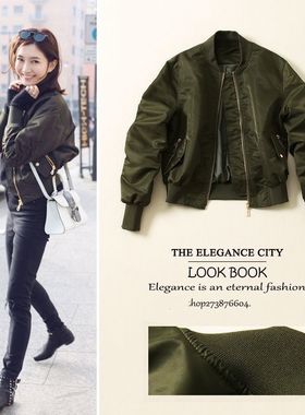 加绒2025秋冬新款江疏影同款飞行员夹克百搭加厚短款外套棒球服女