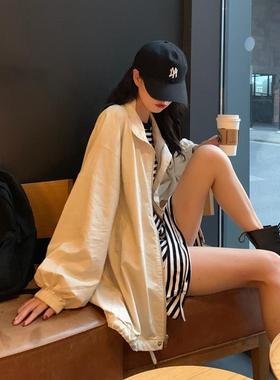 春秋外套女潮ins百搭棒球服学生复古港风小香风酷酷上衣2025新款