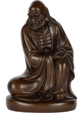 纯黄铜达摩祖师摆件办公室装饰品