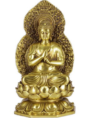 纯铜大日如来佛本命佛工艺品