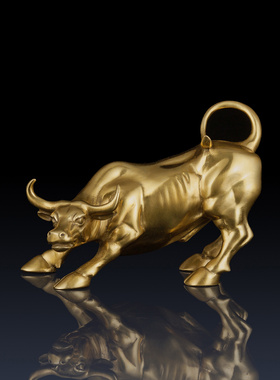 纯铜牛华尔街牛饰品家居铜牛汽车饰品工艺品汽车内饰繁荣牛饰品