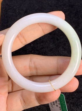 和田玉翠青女款手镯内径50毫米