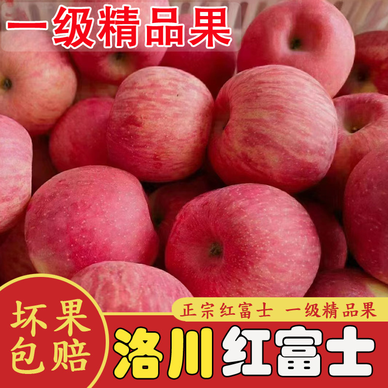 陕西正宗洛川红富士苹果新鲜水果整箱满箱源头产地直发脆甜多汁