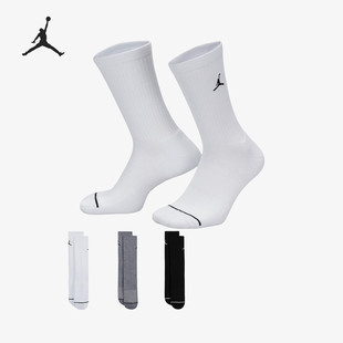 中袜JORDAN休闲透气袜子DX9632 914 三双装 NIKE耐克运动袜男女通款