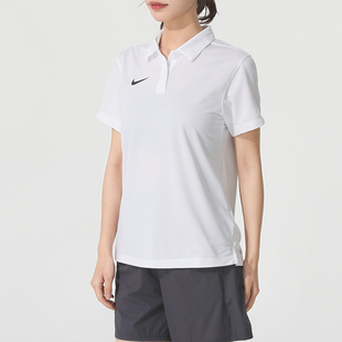 新款 NIKE耐克短袖 25夏季 POLO衫 白色速干透气翻领T恤IB8748 女款