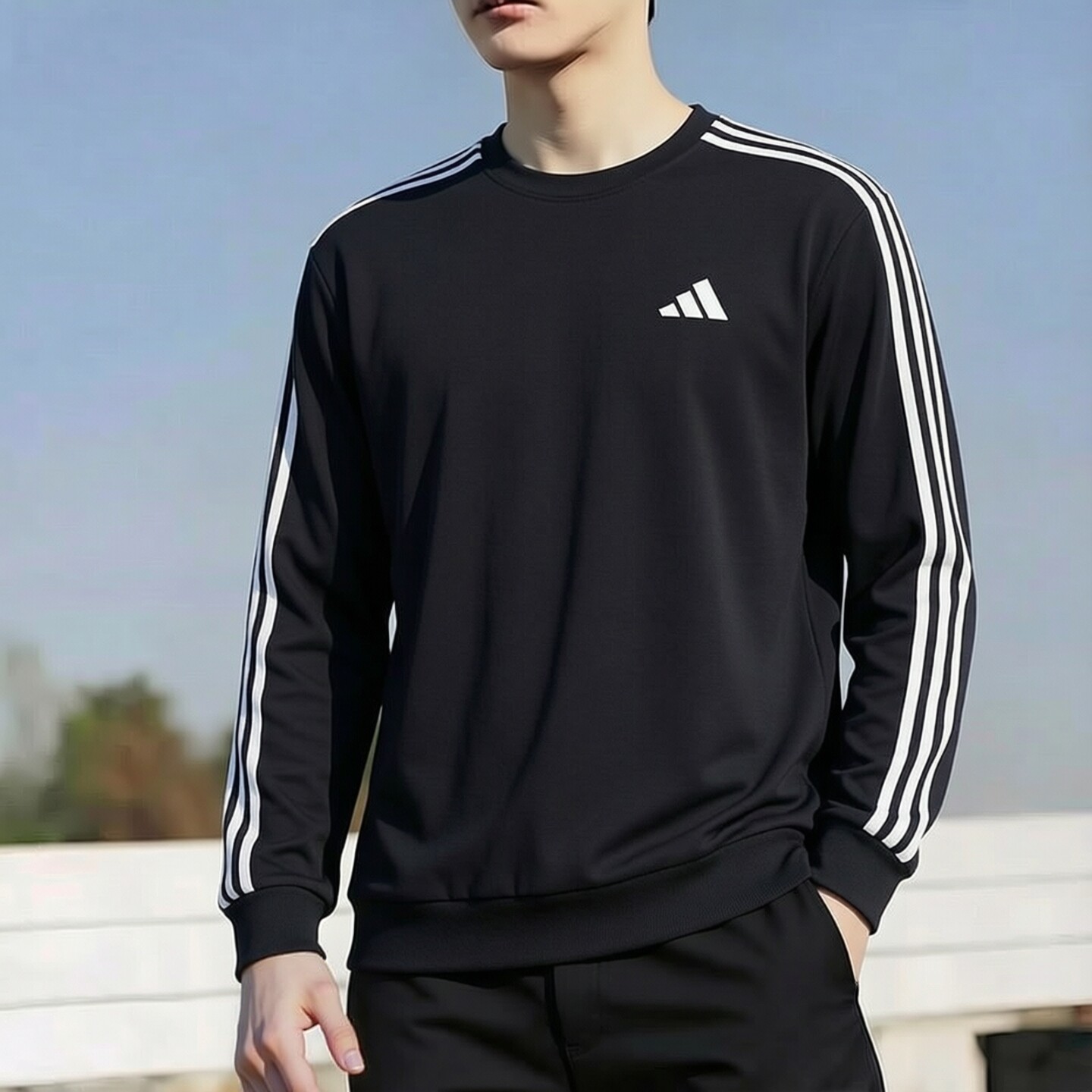 Adidas阿迪达斯男装卫衣套头衫2026秋季新款休闲上衣运动服KX0498