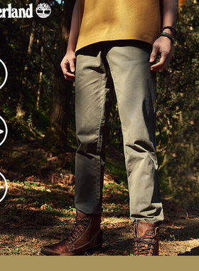 Timberland添柏岚男裤绿色休闲长裤25新款户外徒步运动裤A2BYY