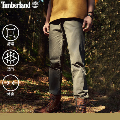 Timberland添柏岚男裤绿色休闲长裤25新款户外徒步运动裤A2BYY