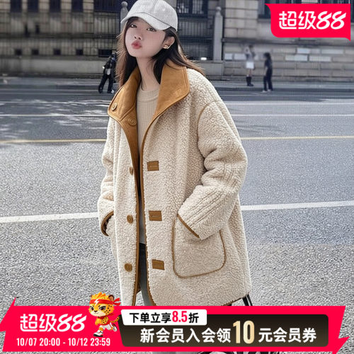 阿迪达斯三叶草女装26春新款灯芯绒外套两面穿保暖夹克大衣KT3145