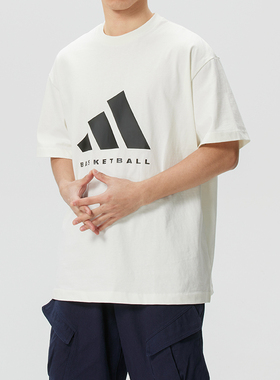 adidas阿迪达斯男女短袖白T恤26春新款跑步运动服休闲半袖JZ9528