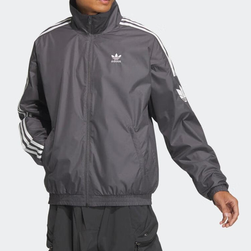 adidas阿迪达斯梭织夹克男女外套跑步训练服三叶草运动服JI7533