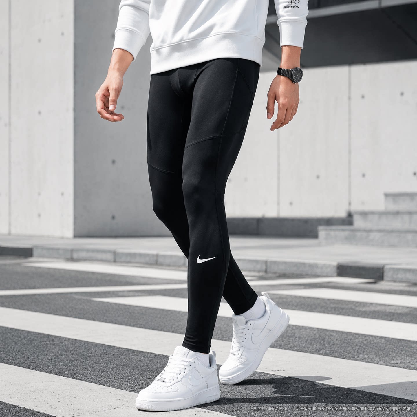 耐克NIKE健身裤男裤新款速干运动裤训练紧身弹力压缩裤紧身长袖