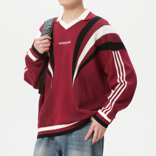 线衫 新款 长袖 2026春季 休闲运动服KW2019 套头衫 Adidas阿迪达斯男装