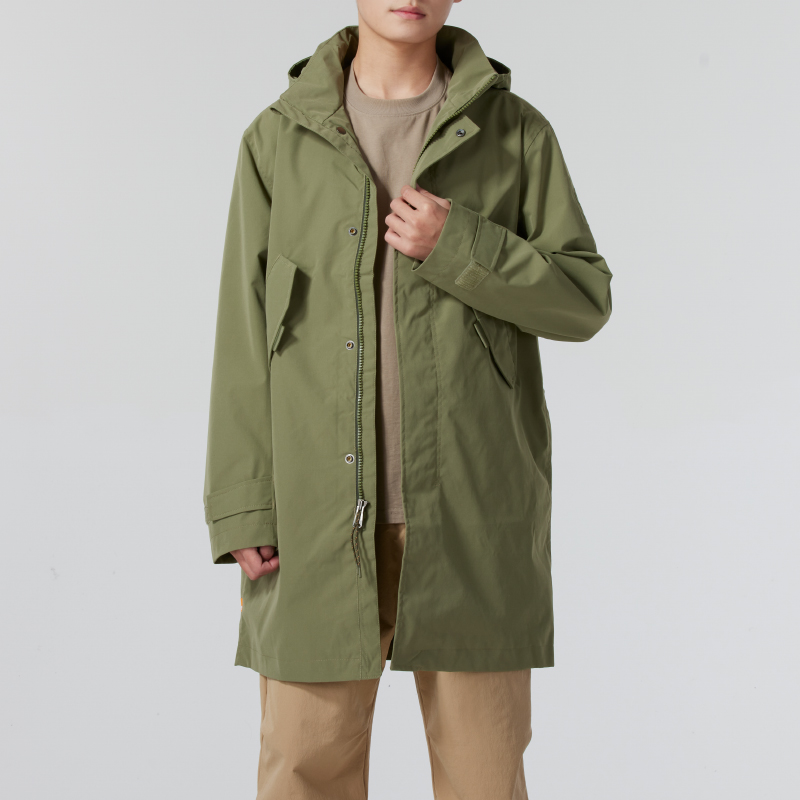 添柏岚休闲外套男士中长款运动服冬季户外梭织连帽夹克外套A6R6N