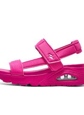 Skechers斯凯奇女凉鞋春夏季新款气垫缓震魔术贴细带沙滩鞋119814