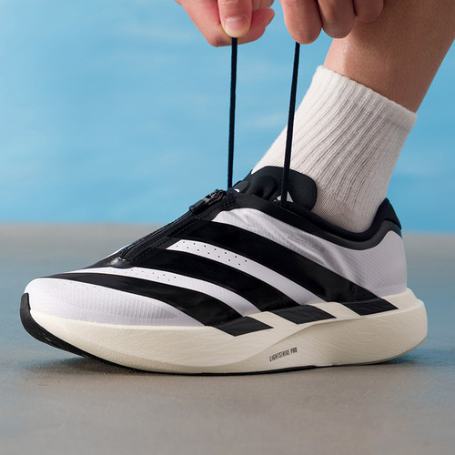 阿迪达斯男鞋竞速跑步鞋26新款adizero Evo SL ZIP M运动鞋KH9623