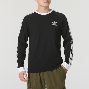 adidas阿迪达斯三叶草男装长袖T恤25春新款运动服休闲上衣IA4877