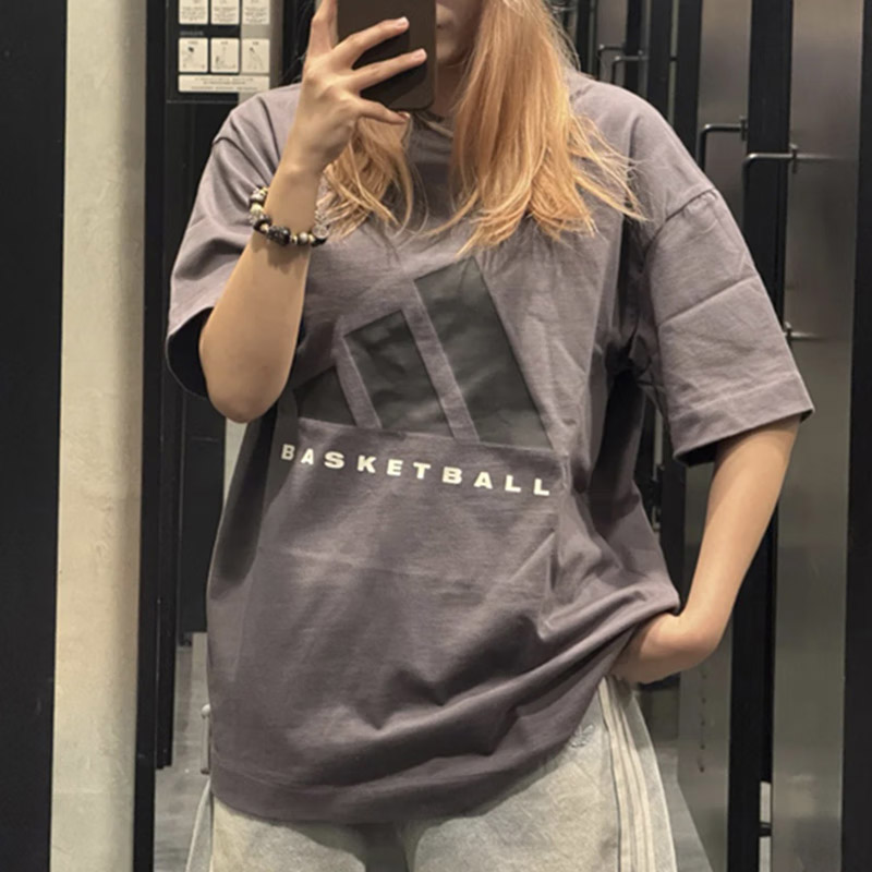 阿迪达斯情侣短袖T恤男女运动服25春新款跑步透气休闲半袖JC7834