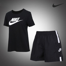 Nike耐克运动套装女士2025夏季新款短袖短裤休闲服T恤裤子两件套