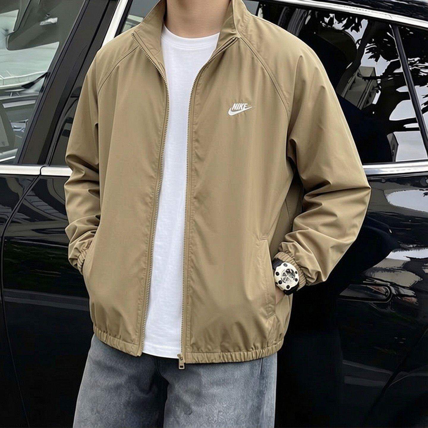 Nike耐克正品外套2026年新款男子运动服薄款立领夹克跑步防风上衣