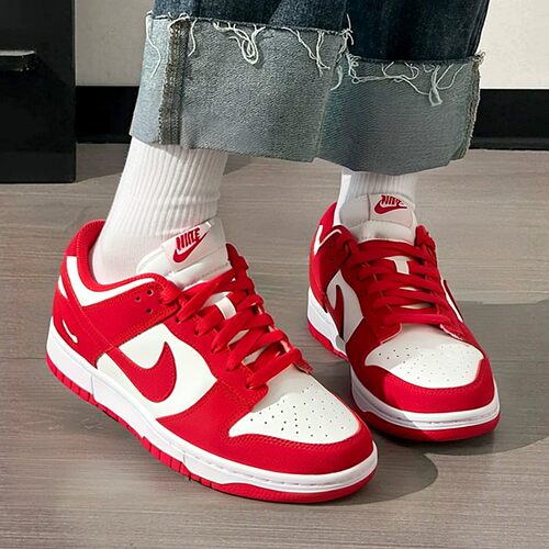 Nike耐克官方正品女DUNK板鞋红
