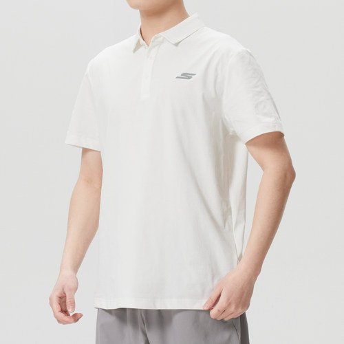 斯凯奇男装短袖T恤26秋季新款透气POLO衫跑步运动服P226M216-0019