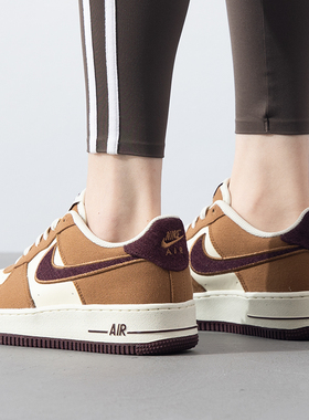 Nike耐克大童男女鞋2025冬季新款空军一号舒适低帮板鞋FN4731