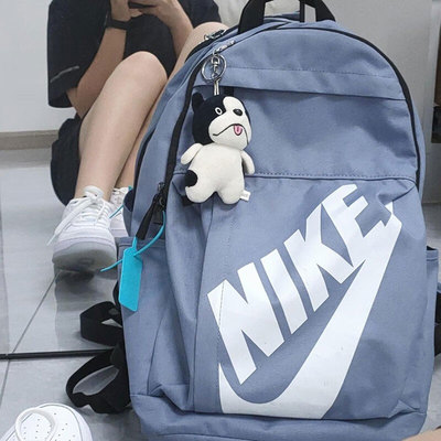 NIKE耐克男女双肩包26新款蓝色大勾运动包书包旅行背包DC4244-499