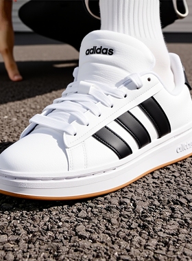 阿迪达斯男鞋女鞋运动鞋25新款厚底缓震小白鞋休闲鞋网球鞋JQ2996
