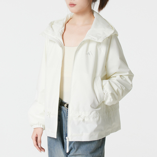 阿迪达斯adidas外套女装25冬季新款运动服户外梭织连帽夹克KS2809