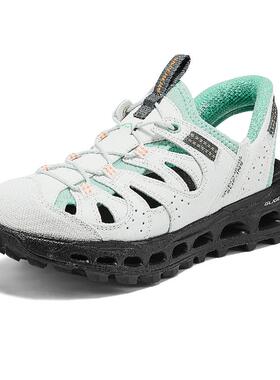 斯凯奇凉鞋春夏新款女鞋包头拖鞋轻质舒适厚底沙滩鞋180350-TAN