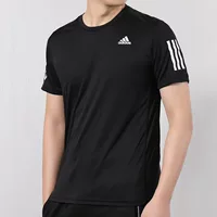 Adidas, летний дышащий спортивный костюм, футболка с коротким рукавом, сезон 2021, быстрое высыхание, короткий рукав
