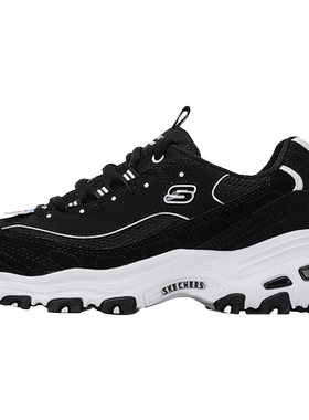 Skechers斯凯奇女鞋新款厚底老爹鞋熊猫鞋复古黑白休闲运动13148