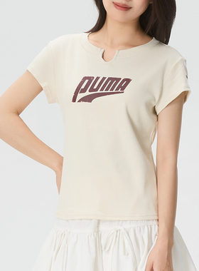 PUMA彪马短袖T恤女装26夏季新款宽松透气休闲半袖运动服638607-87