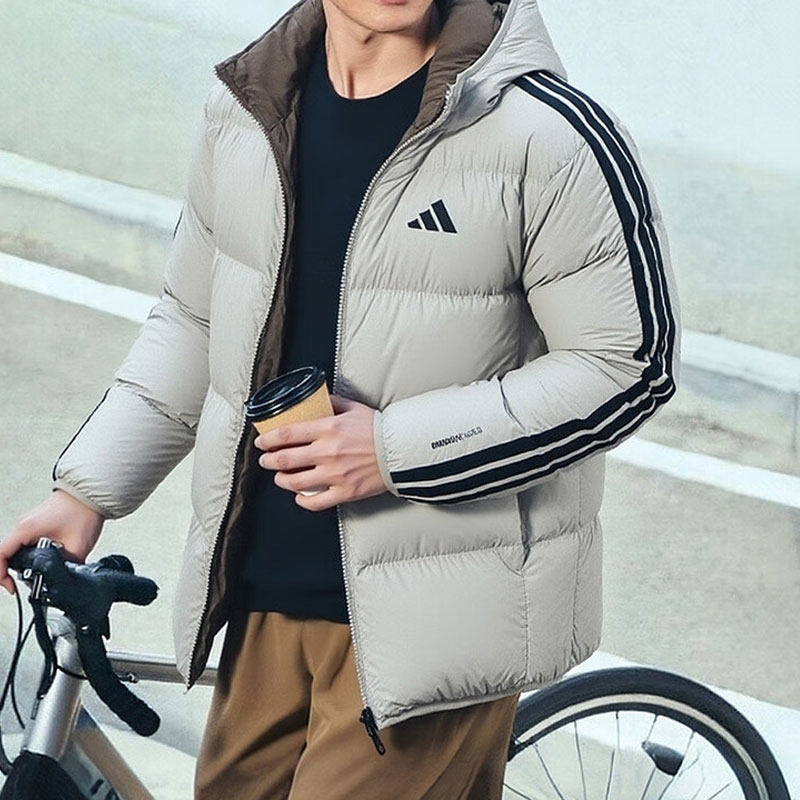adidas阿迪达斯羽绒服男装25冬季新款双面穿棉羽加厚保暖羽绒外套