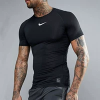 Nike Nike pro tights áo thun ngắn tay quần áo nhanh khô quần áo thể dục nam phù hợp với quần áo thể thao bóng rổ thoáng khí - Áo phông thể thao áo ba lỗ nữ the thao