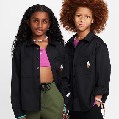 Nike耐克男童女童立领夹克童装2025新款儿童运动服休闲外套HF87