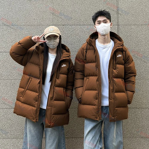 NIKE耐克羽绒服男子运动休闲保暖中长款连帽情侣羽绒外套女IB2974