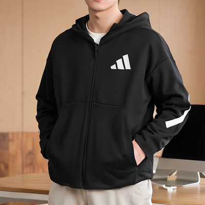 阿迪达斯外套男装2026夏季新款ZNE运动服针织连帽正品夹克JD5984