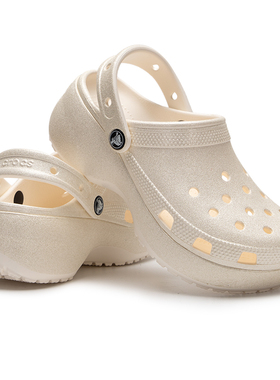 卡骆驰冬季新款闪耀云朵洞洞鞋女凉鞋沙滩鞋207241