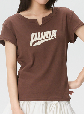 PUMA彪马短袖T恤女装26夏季新款宽松透气休闲半袖运动服638607-90