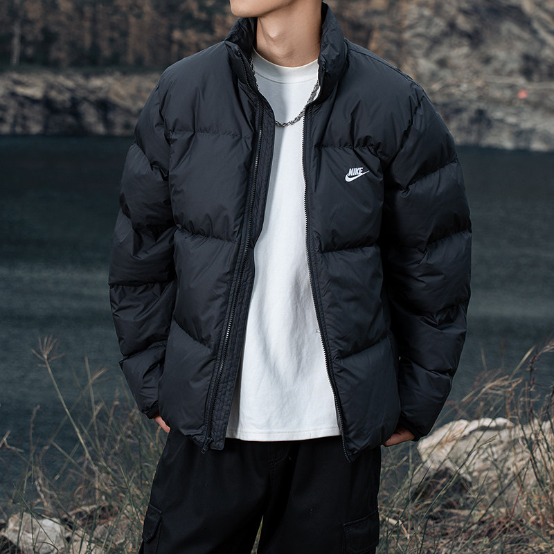 Nike耐克羽绒服男25冬新款拒水保暖夹克立领外套加厚面包服羽绒服